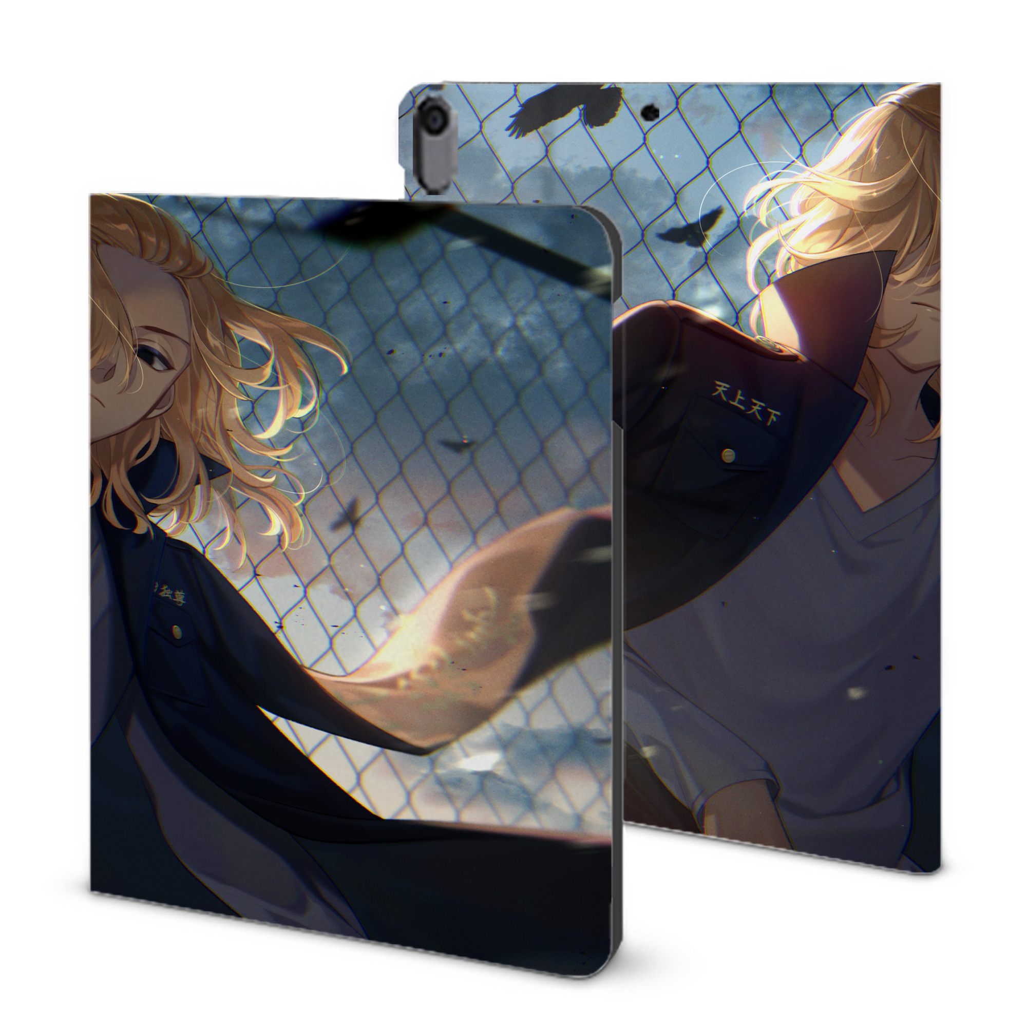 （画像用） 東京リベンジャーズ Tokyo Revengers IPad ケース ブック型 PUレザー TPU 耐衝撃 軽量 薄型 ペン収納なし 全面保護 IPad 各モデル対応